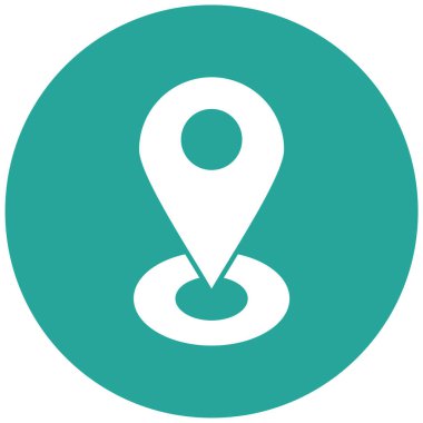 konum. Web simgesi basit illüstrasyon