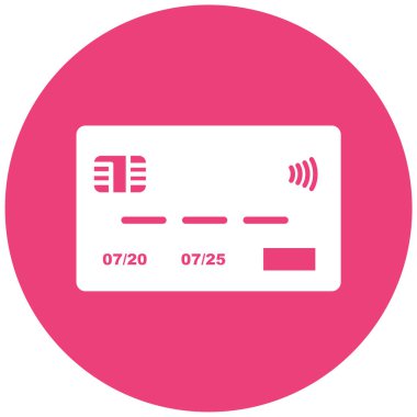 Kredi kartı düz vektör simgesi