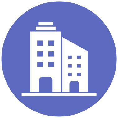 Bina. Web simgesi basit illüstrasyon