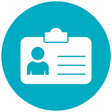 Kimlik kartı simgesi, vektör illüstrasyonu