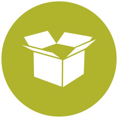 Kutu. Web simgesi basit illüstrasyon