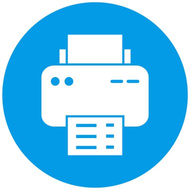 Yazıcı. Web simgesi basit illüstrasyon