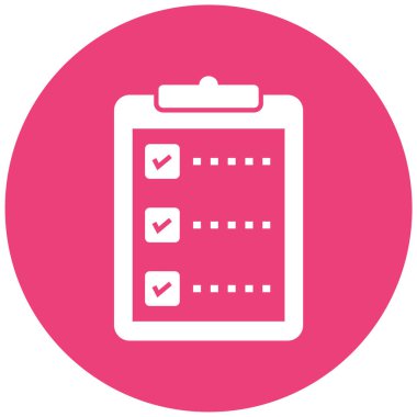 Kontrol listesi. Web simgesi basit illüstrasyon