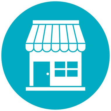 Dükkan. Web simgesi basit illüstrasyon