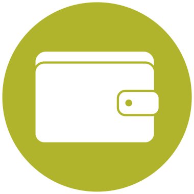 Cüzdan. Web simgesi basit illüstrasyon