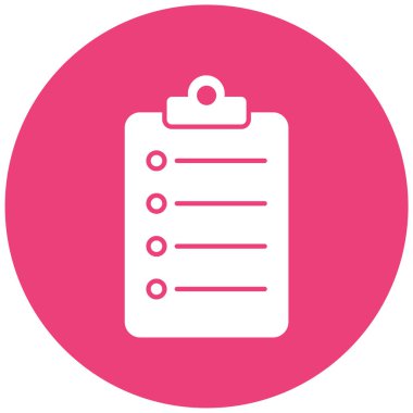 Kontrol listesi. Web simgesi basit illüstrasyon