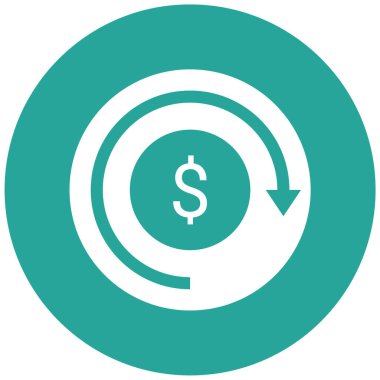 Dolar. Web simgesi basit illüstrasyon