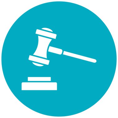 Açık artırma vektör glif simgesi