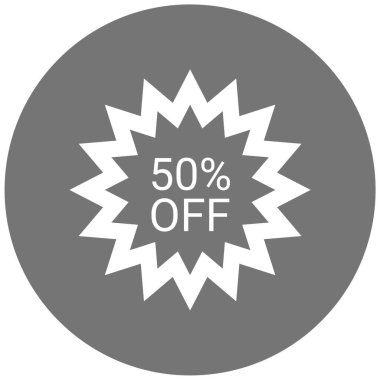 İndirim simgesi, vektör illüstrasyonu