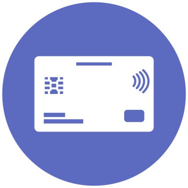 Kredi kartı düz vektör simgesi