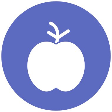 Elma. Web simgesi basit illüstrasyon