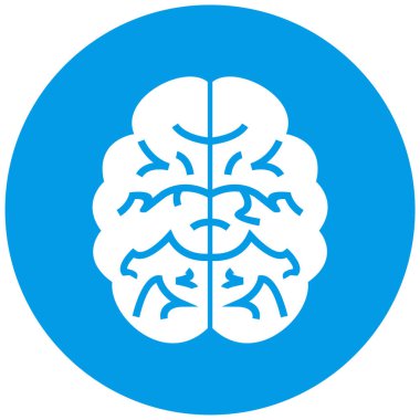 Beyin. Web simgesi basit illüstrasyon