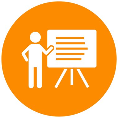 Sunum. Web simgesi basit illüstrasyon