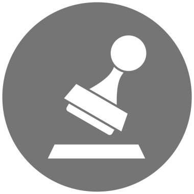 Damga. Web simgesi basit illüstrasyon