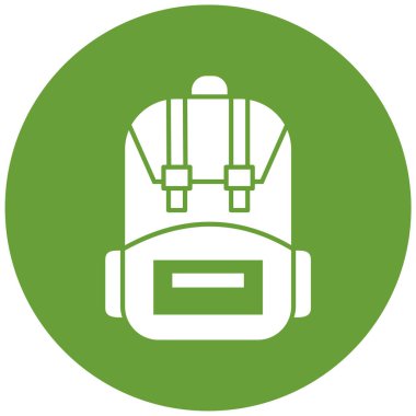 Sırt çantası. Web simgesi basit illüstrasyon