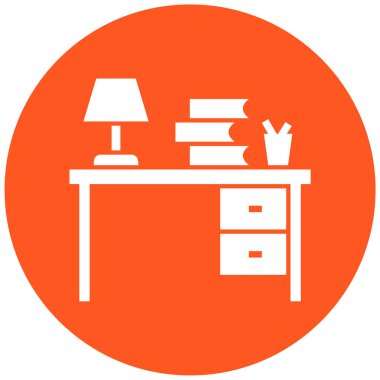 Masa. Web simgesi basit illüstrasyon