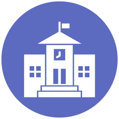 Üniversite binası. Basit resimleme