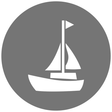 Yelkenli. Web simgesi basit illüstrasyon