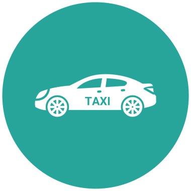 Taksiyle. Web simgesi basit illüstrasyon