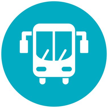 Otobüs. Web simgesi basit illüstrasyon