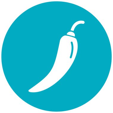 Kırmızı biber ikonu. Ağ için kırmızı biber vektör simgelerinin basit çizimi