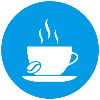 kahve fincanı simgesi, vektör illüstrasyonu