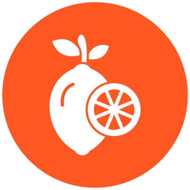 lemon. Web simgesi basit illüstrasyon