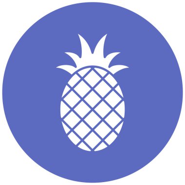 Ananas. Web simgesi basit illüstrasyon