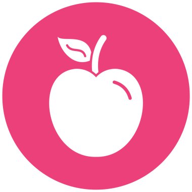 Elma. Web simgesi basit illüstrasyon