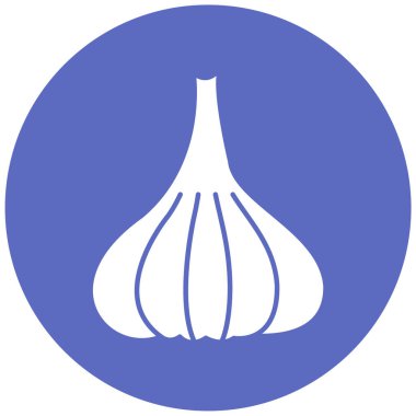 Sarımsak. Web simgesi basit illüstrasyon