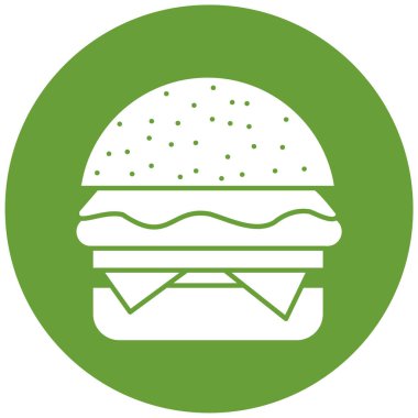 Hamburger. Web simgesi basit illüstrasyon
