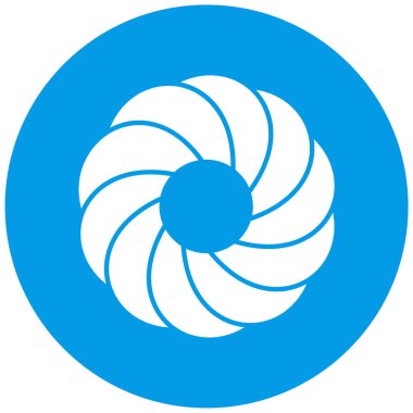 Dairesel bir simgenin vektör illüstrasyonu