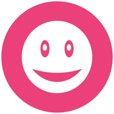 Gülümse. Web simgesi basit illüstrasyon