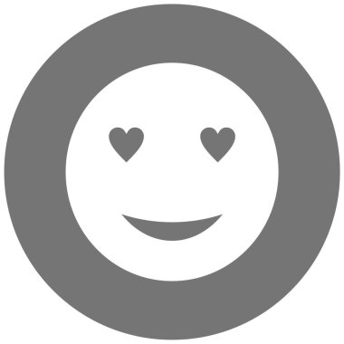 Gülümse. Web simgesi basit illüstrasyon