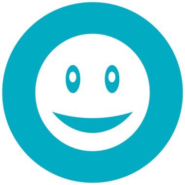 gülen yüz simgesi, vektör illüstrasyonu