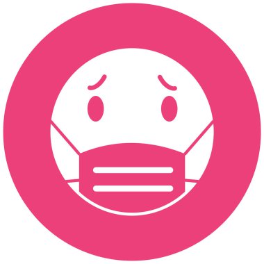 Yüz maskesi. Basit resimleme