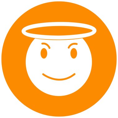 Gülümse. Web simgesi basit illüstrasyon