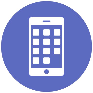 Cep telefonu. Web simgesi basit illüstrasyon