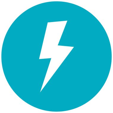 Yıldırım. Web simgesi basit illüstrasyon