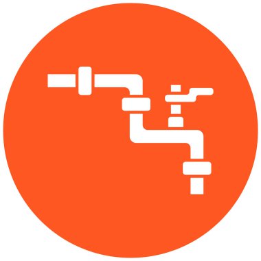 Su musluğu. Basit resimleme