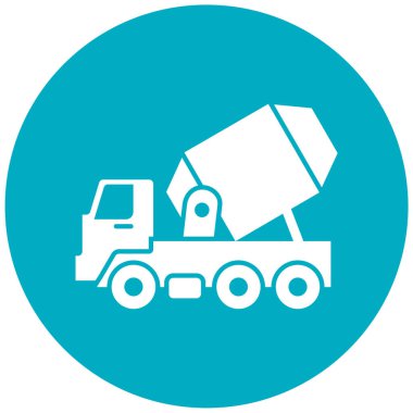 Kamyon Simgesi Moda Biçiminde İzole Arkaplan