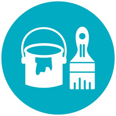 Boya kovası. Basit illüstrasyon