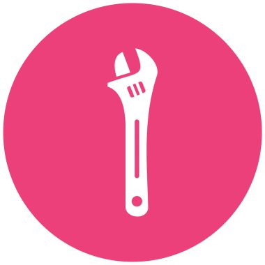 İngiliz anahtarı simgesi vektör illüstrasyonu