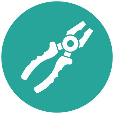 Tek bir mavi ve beyaz simgenin vektör illüstrasyonu.