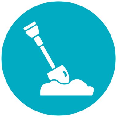 Kürek. Web simgesi basit illüstrasyon