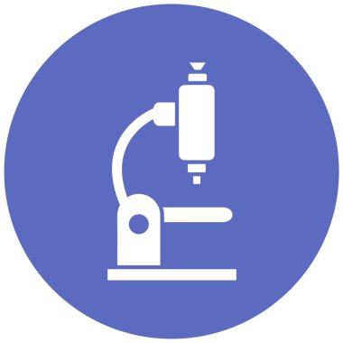 Mikroskop. Web simgesi basit illüstrasyon