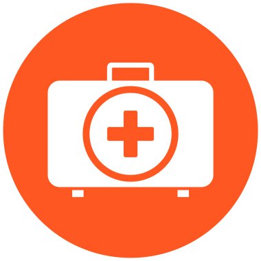 İlk yardım çantası. Basit illüstrasyon