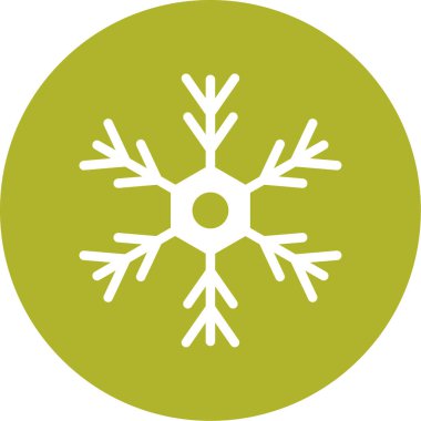 Kar tanesi. Web simgesi basit illüstrasyon