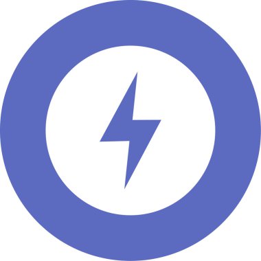 Şimşek simgesinin vektör illüstrasyonu