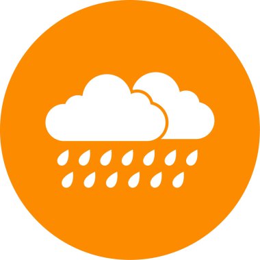 yağmur ikonu vektör illüstrasyonu